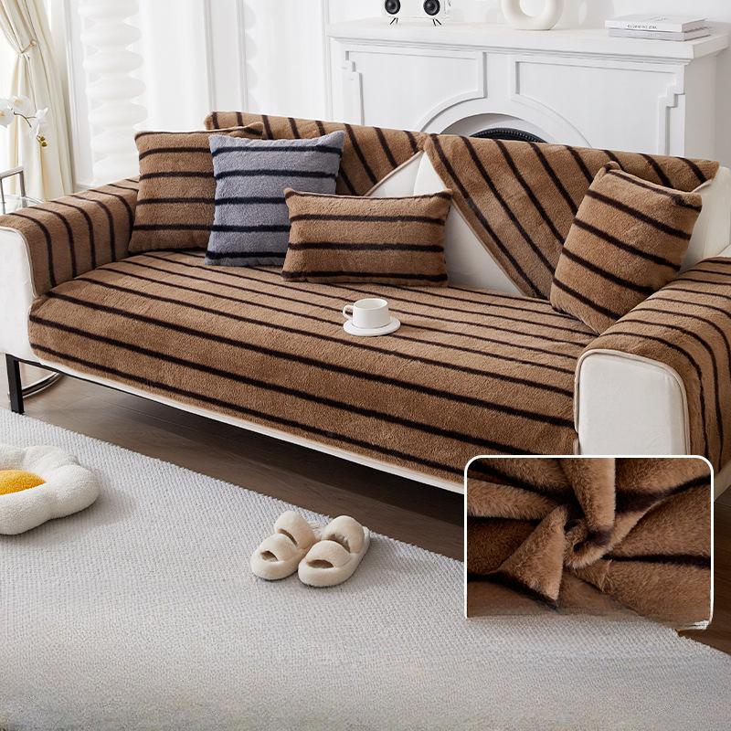 

Подушка для дивана, утолщенный зимний плюшевый чехол для дивана, грязеотталкивающая ткань, кожаный чехол для песка, чехол для дивана, высококачественный вид 70*70