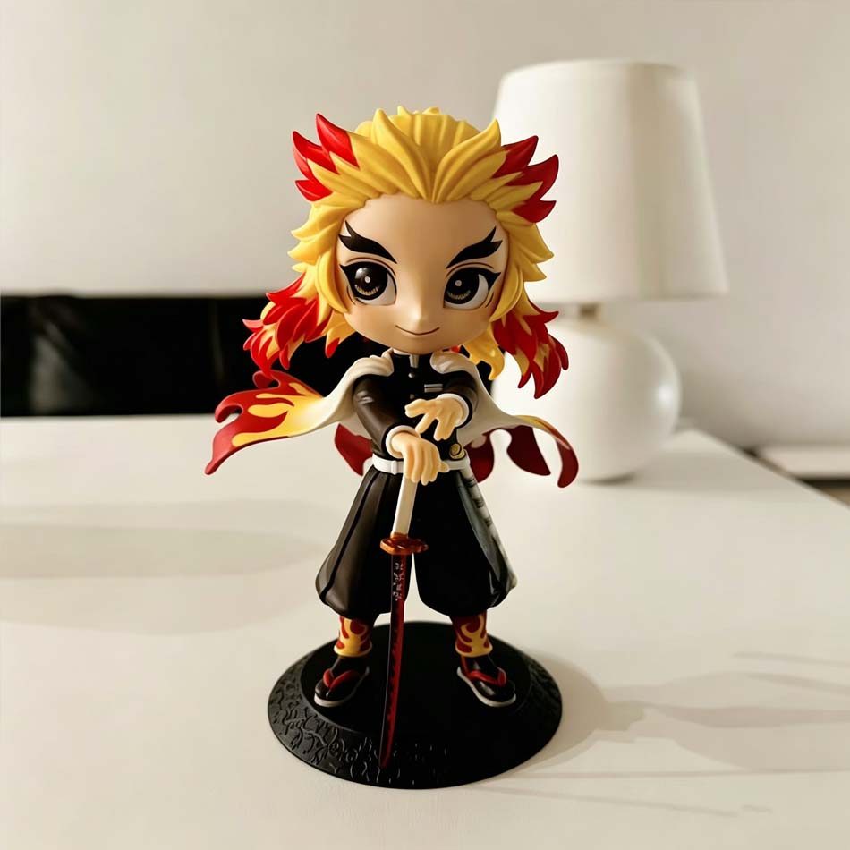 Anime 15Cm Demon Slayer Figure Nezuko Tanjirou Zenitsu Inosuke Kyoujurou Giyuu Kawaii Qposket Pvc Model Toys Children Gift