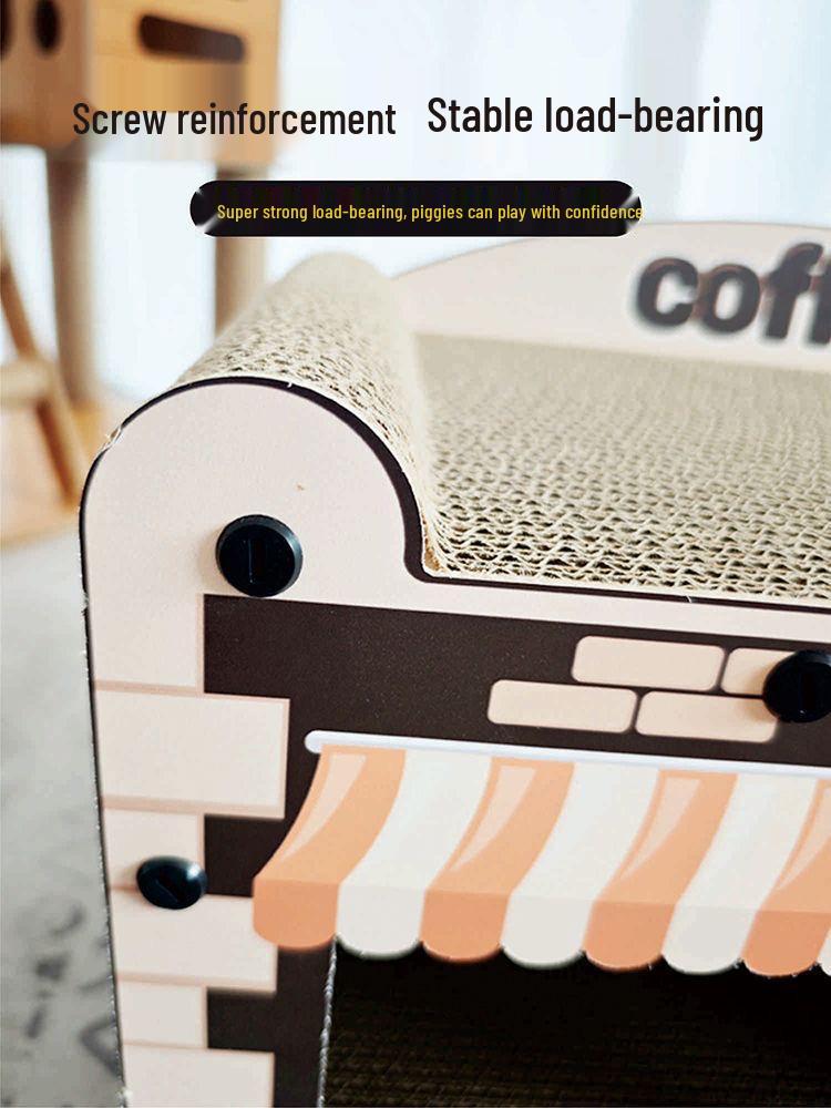 Vertical Coffee Shop Sofa Cat Scratcher & Nest – Durable, No Shed, All-Season Use