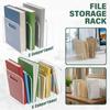 3/5 Fächer Klarer Acryl-Ordnerhalter Vertikaler Transparenter Buchständer mit Griff Schreibtisch Dokumentenaufbewahrungsregal Home Office