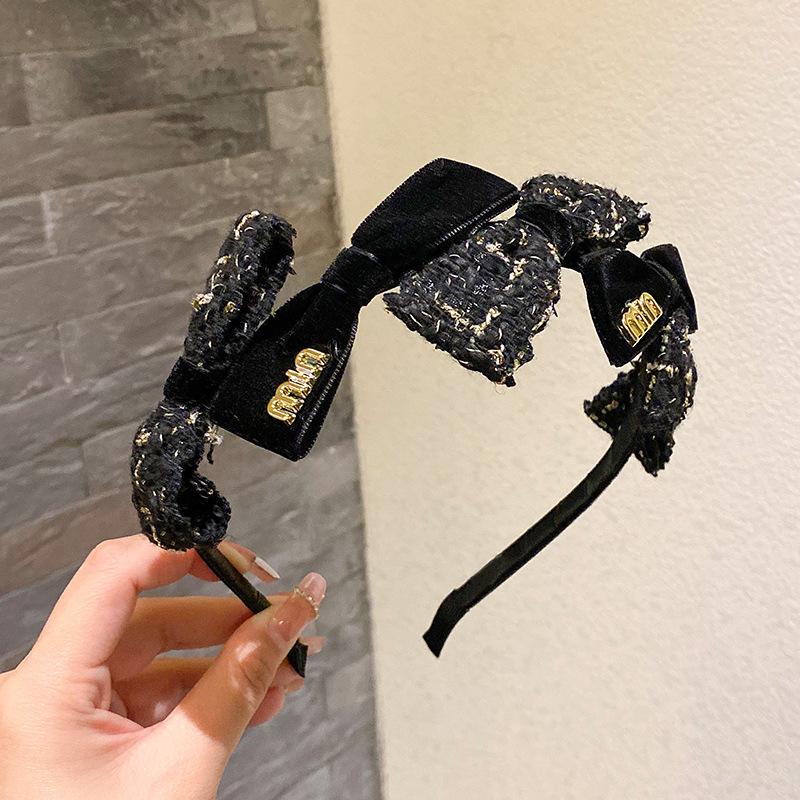 Retro Style Headbands Retro Velvet Bow Womens Black Red Hair Accessories