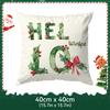 Winter Christmas Bow Design Pillowcase Bedroom Sofa Cushion Cover 100% Polyester Living Room Cushion Pillowcase Home Decor