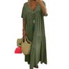 Vestido Largo de Playa para Mujer Patchwork Holgado Dobladillo Ancho Vestido Chic Combinar Zapatos Ropa