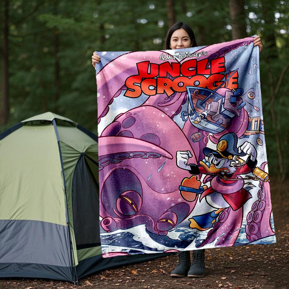 1 шт., Плед Дисней Дядюшка Скрудж, Мягкий Теплый Плед для Домашнего Декора, Гостиной, Путешествий, Кемпинга 80x120cm