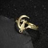 Korean Stainless Steel Moon Cat & Reindeer Butterfly Ring for Christmas