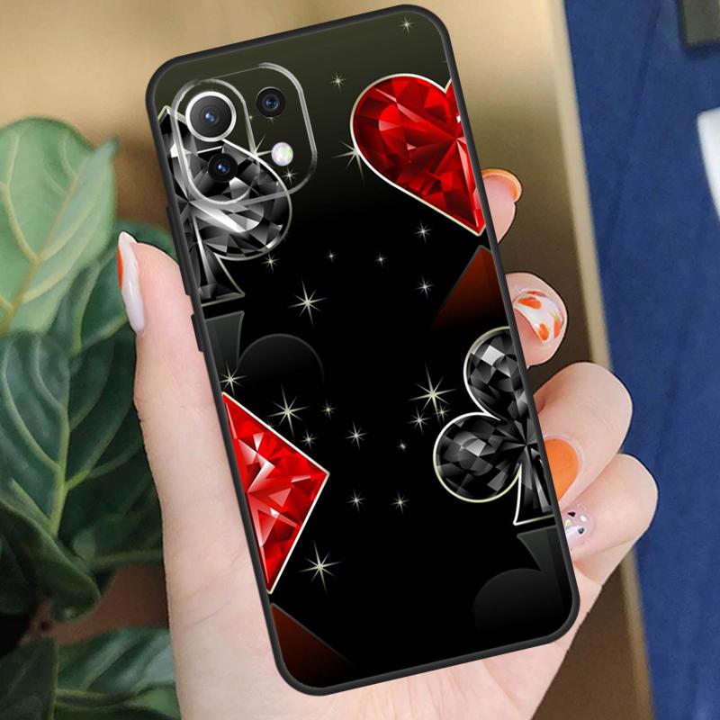 Ace of Spades Poker Case For POCO F5 X3 X5 Pro F4 X4 F3 C65 M5s Cover For Xiaomi 13T 14 Pro 11T 12T 12 13 Lite