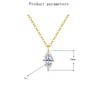 925 Sterling Silver 1CT Marquise Cut Moissanite Pendant Necklace for Women – 14K Gold Plated Minimalist Jewelry