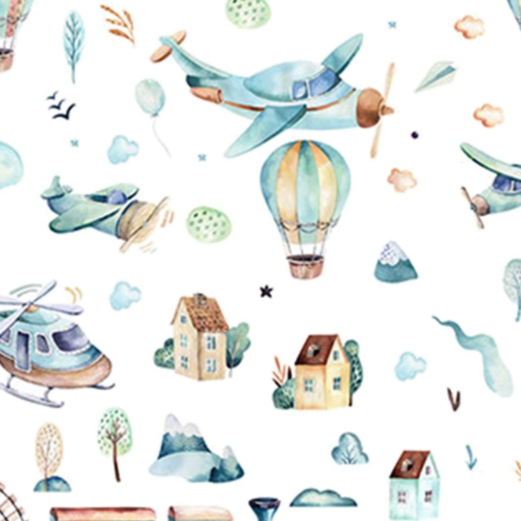 Hot Air Balloon Wall Sticker PVC Wallpaper for Kids Nursery Home Decoration