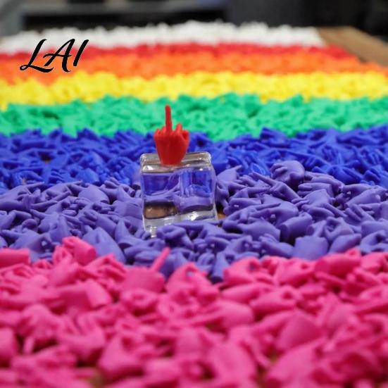 Mini Middle Finger Set 25/50/100Pcs 3D Printed Set Tiny Colorful for Desk Decor Miniature Hand Gesture Figurine Gag Gift Party Favors Decoration