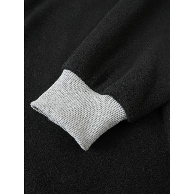 New Slim and Personalized Autumn and Winter Casual Stand Collar Half Zipper Pullover Men's Long-sleeved Solid Color Sweatshirt