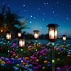 Upgraded 2PCS Solar Lights Outdoor Garden LED Solar Landscape Lights Outdoor Garden Stake With Warm White RGB Ornaments for Path