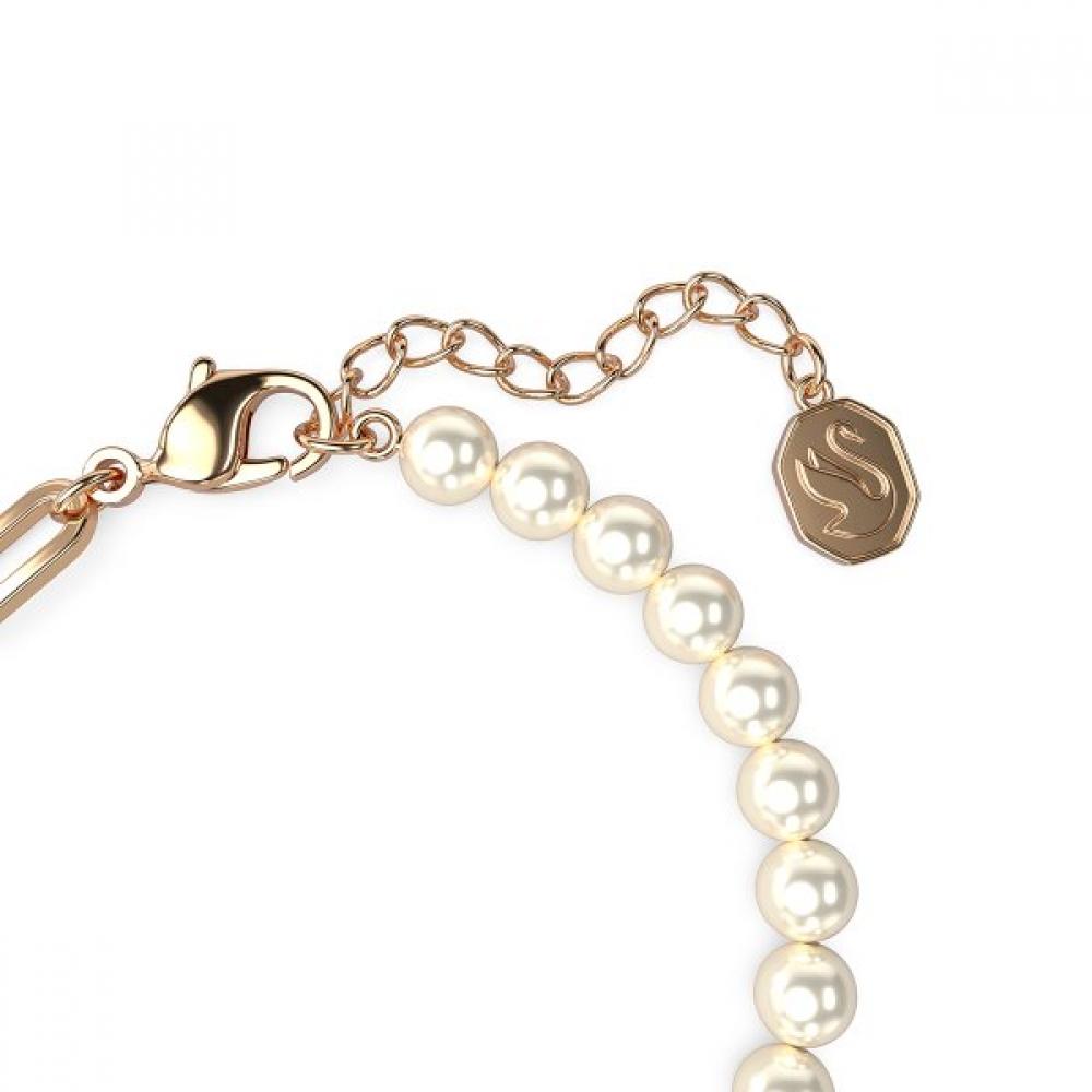 Swarovski Teddy Pink Rose Gold Crystal Pearl Bracelet M 5669169