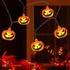 Halloween Decoration String Lights Battery Powered with Ghost Witch Cat Pumpkin Spider Web Skeleton Mummy Pirate Ghost Shape