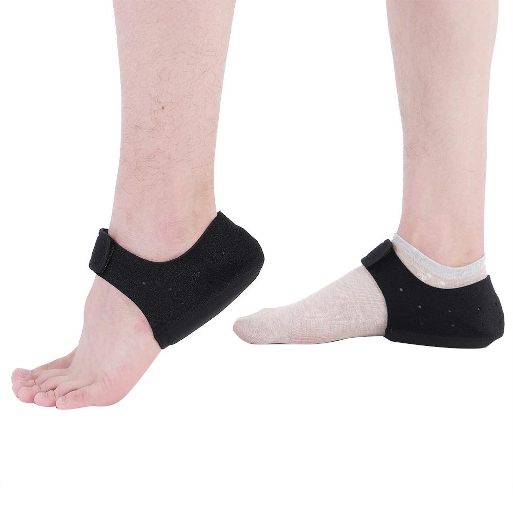 Soft Silicone Heel Pad Shock Cushion Unisex Relieve Pain Heel Support Pad Black