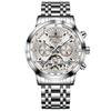 Tourbillon Watch for Men Waterproof Stainles Steel Hand Clock Date Men's Watches Luxury Brand Wristwatch