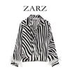 Dames Geprint Veer Dierendruk Shirt Lange Mouw POLO Kraag Casual Chique Blouse 2026