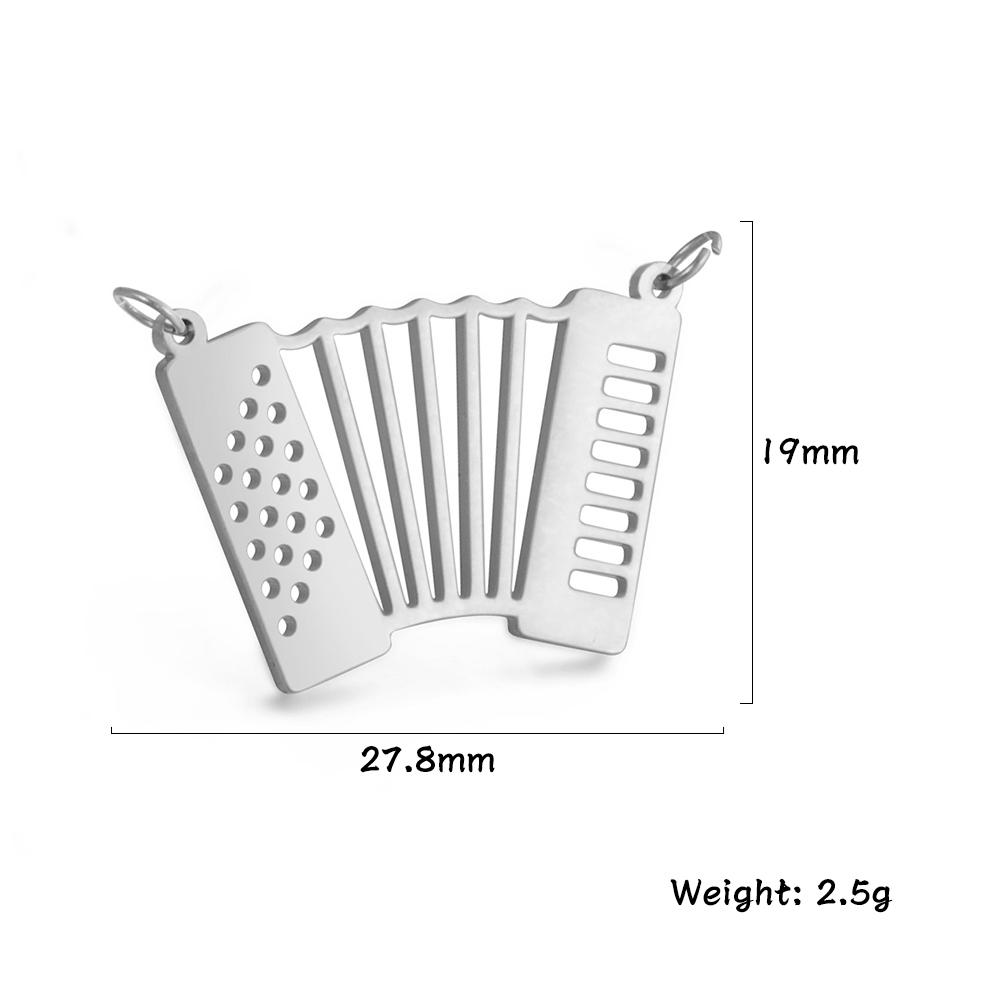 Teamer 5 Stück/Los Musiknote Musikinstrument Anhänger Edelstahl Charms Für Halskette Armband Herstellung Schmuck Großhandel Neu