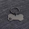 Custom Text Dog Tags Personalized Name Dog Cat ID Tag Bone Shaped Pendant Laser Engraving Address Number Customized Pets ID Tag