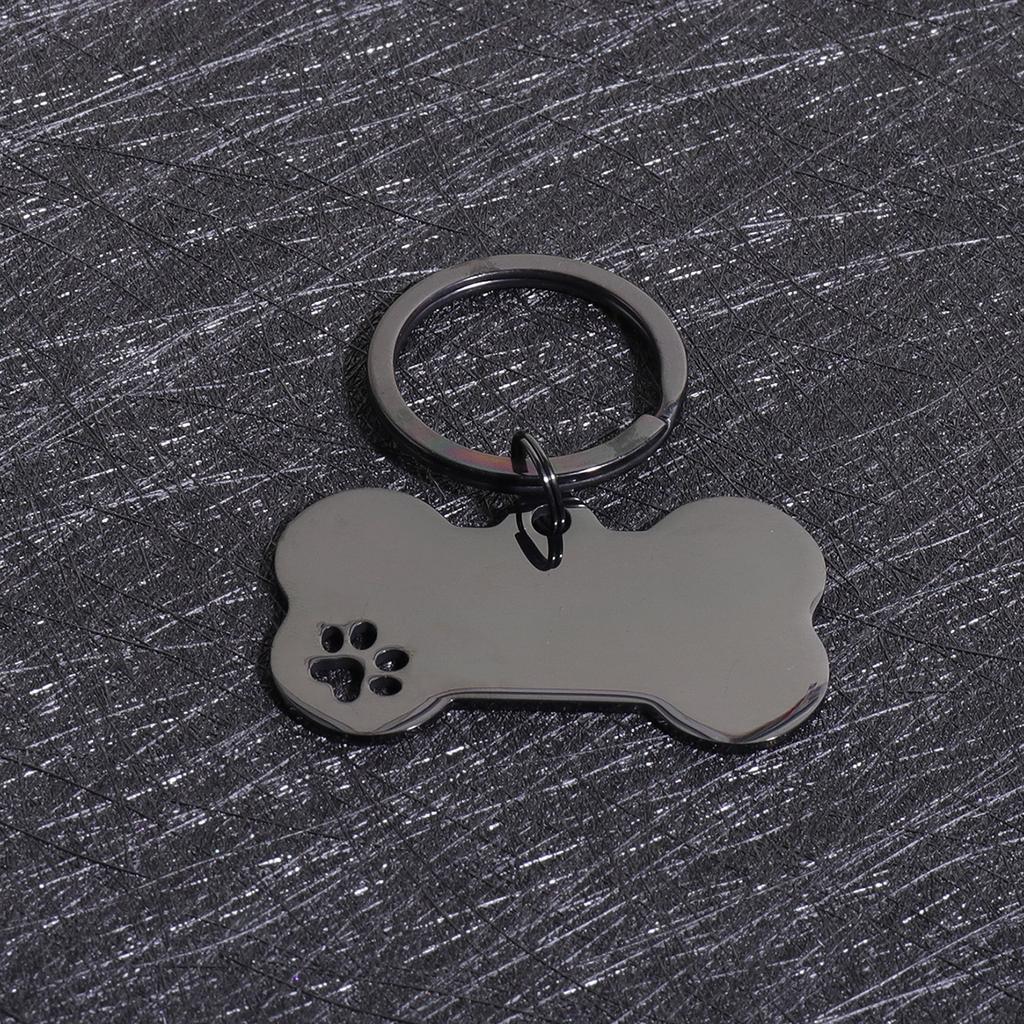Custom Text Dog Tags Personalized Name Dog Cat ID Tag Bone Shaped Pendant Laser Engraving Address Number Customized Pets ID Tag