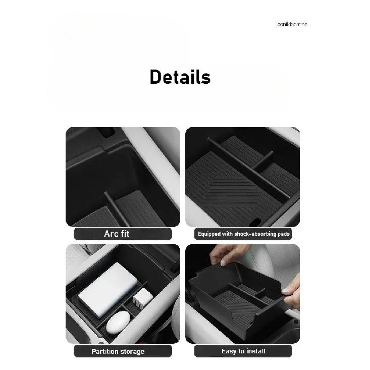 Car Center Console Armrest Box Storage Box for BYD Formula Leopard Titanium 3 ABS Partition Storage Car Interior Accessories