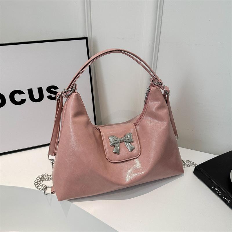 Backpack Women's Spring New Simple and Fashionable Large Capacity Bow Casual Shoulder Bag Tote Bag