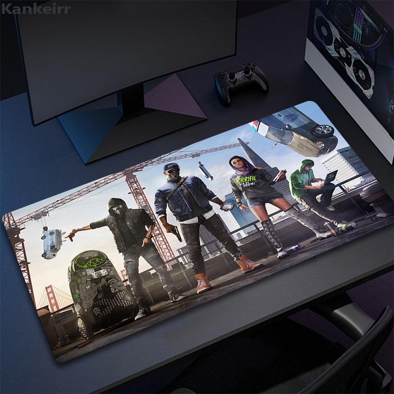 Legion W-Watch Dogs Mouse Pad Gamer Computer Large Xxl For Desk mat Keyboard E-sports Gaming Accessories Non-slip Mousepad 80X30