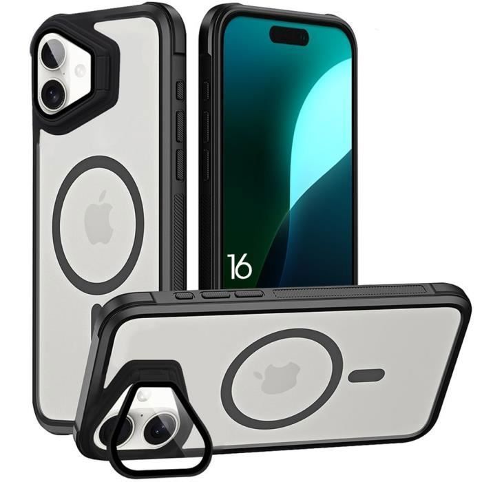 Coque de protection - booling - iphone 16 - antichoc - translucide - cercle magnétique intégré