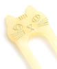 VINGTAINE Cat Motif Cat Hair Two-Pronged Hairpin, Marble, Two-Prong Accessory, H7530-IV-Ivory