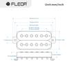 FLEOR Set of Humbucker Pickup Electric Guitar Pickup Neck Bridge Set Ceramic Magnet Guitar Parts, Black / White Choose