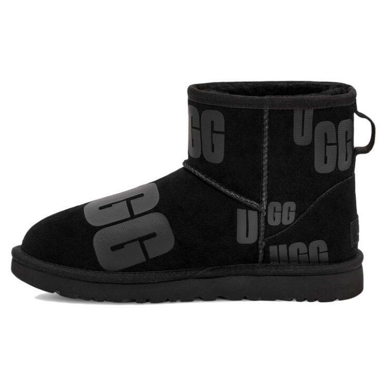 UGG Classic Mini Scatter Graphic 'Black Gray' Women's 1130574-BLK