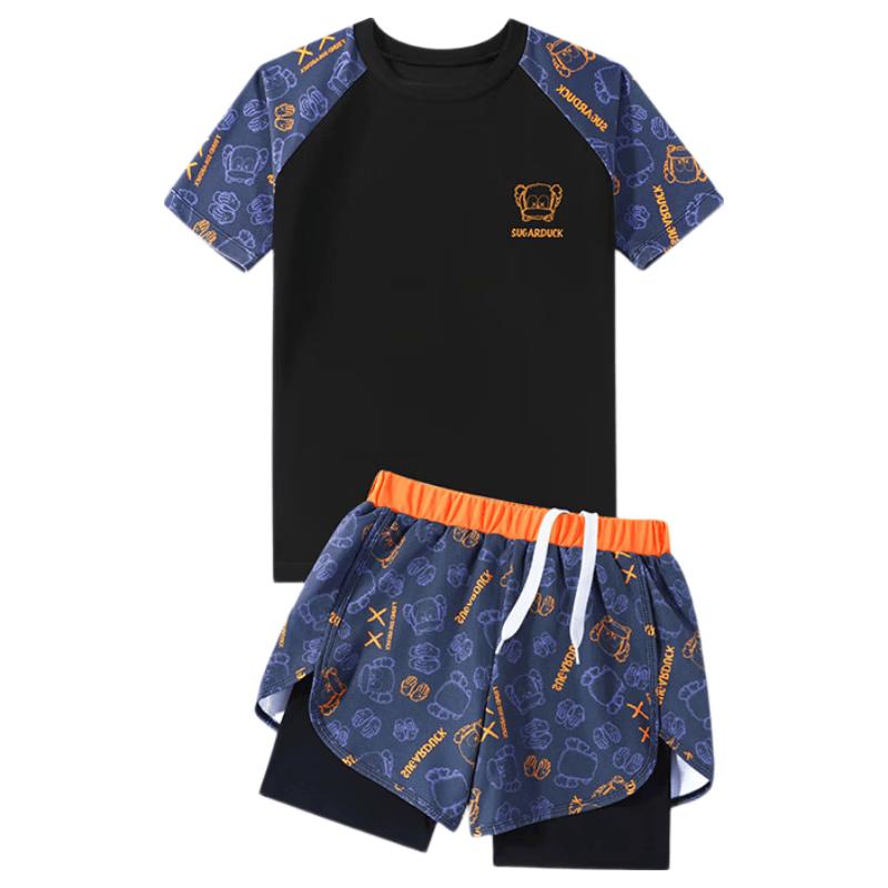 Youyou Boys' 5-Piece Sun Protection Rash Guard Swim Set