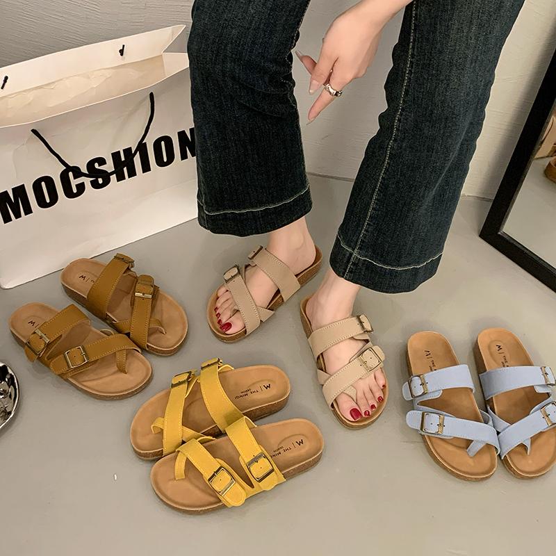 Mode Plateau Flip Flops Hausschuhe Damen Flache Sandalen Slipper Schuhe Frau Sommer 2025 Trend Strand Zehensteg Lässig Komfort Mujer Pantoletten