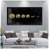 Print Universe Long Banner Art Painting Home Decor Big Size Eclipse of The Moon Wall Art Picture Minimalist Canvas Poster