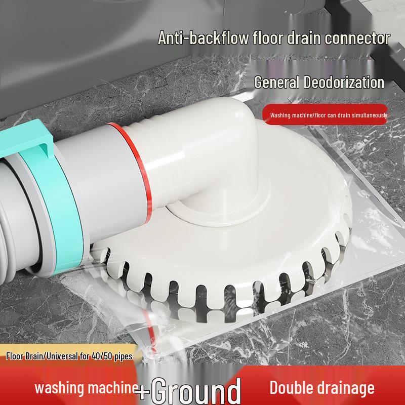 Three-Way Anti-Odor Drain Pipe Connector for Washing Machines