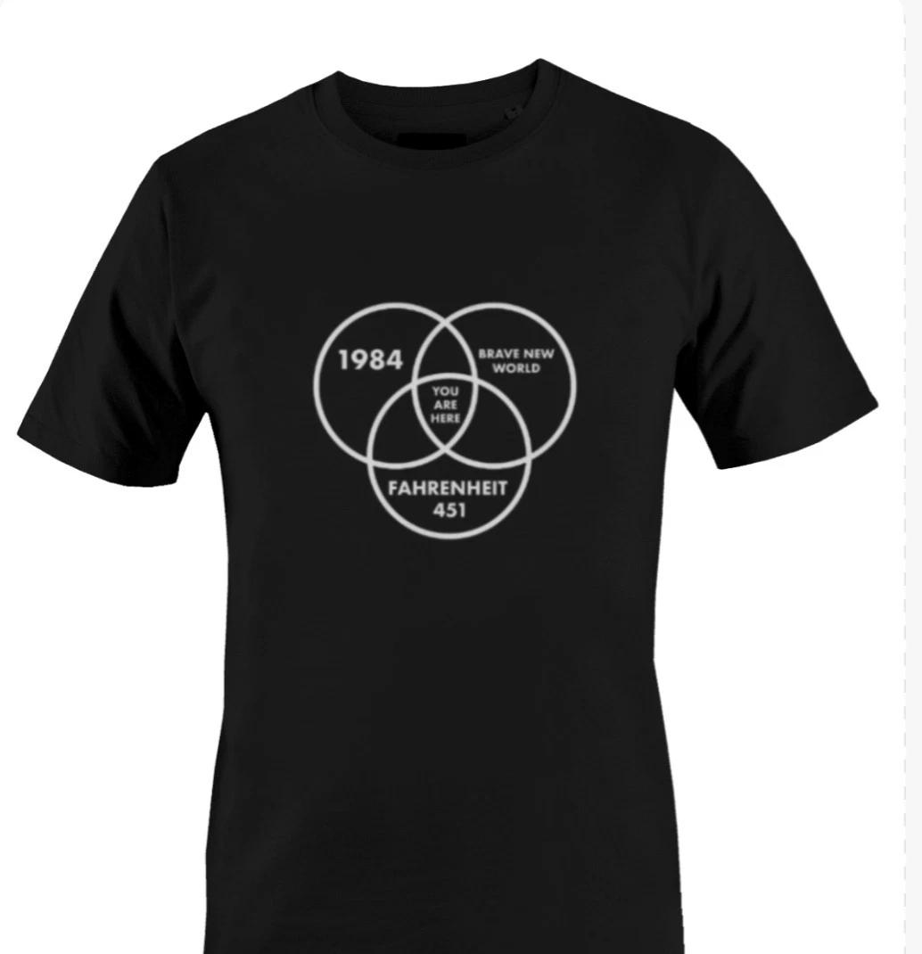 Dystopian Venn Diagram You Are Here Funny 80 s T-Shirt Mens All Sizes 3XL