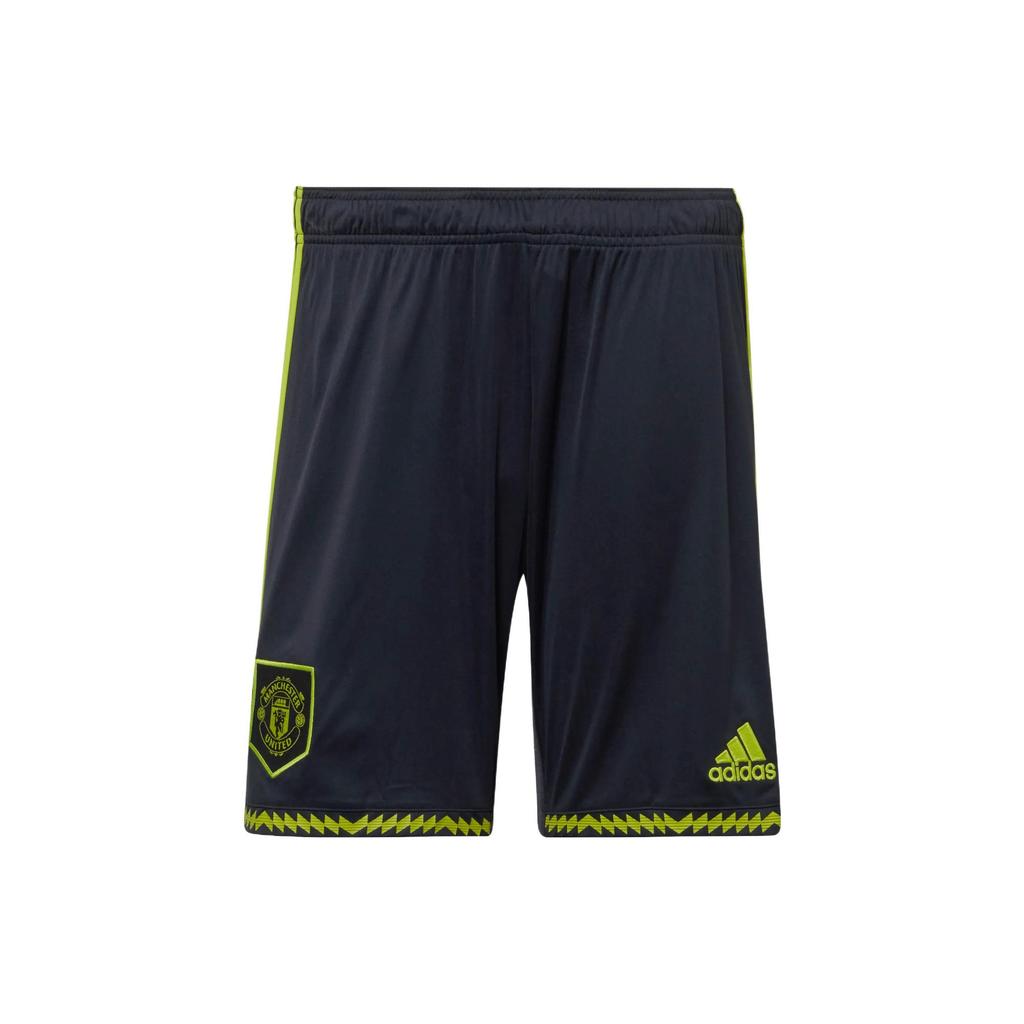 adidas Manchester United Soccer Bottoms Men's Black Moderate Straight Fit Pants HE2980