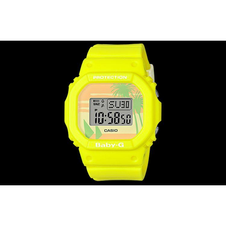 Casio Baby-G Summer Coconut Tree Square Watch Women watches Yellow BGD-560BC-9 Yellow Case