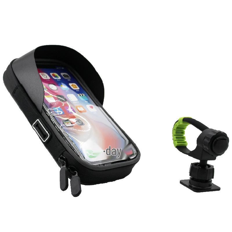 Waterproof Front Handlebar Bag with Sunshade & Touch Screen for Navigation