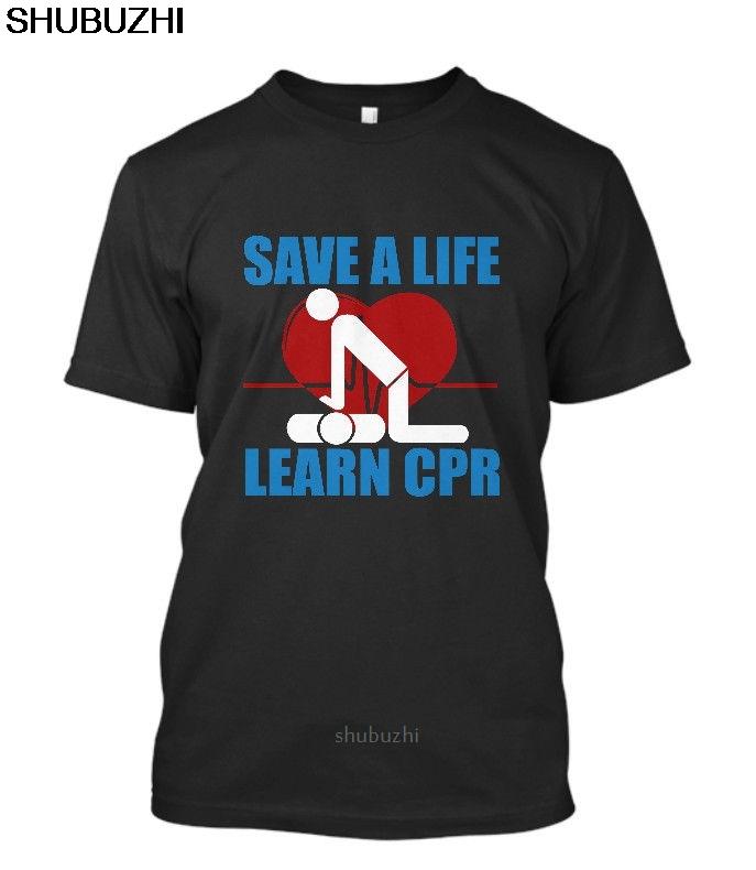 New SAVE A LIFE LEARN CPR EMT EMS Paramedic Mens Black TShirt Gift Print TshirtHip Hop Tee ShirtNEW ARRIVAL tees sbz8521