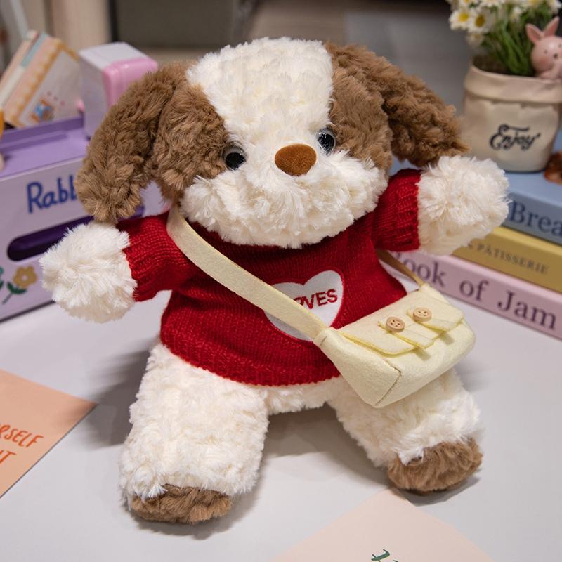 25cm Gute Nacht Hund Plüsch Spielzeug Weichen Pullover Hund Plüsch Kissen Stofftier Puppen Kinder Baby Weihnachten Geschenke Dekor