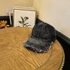 Washed and Broken Tie-dyed Denim Baseball Cap Men's Old Fashion Young Couple Versatile Face Small Casual Cap