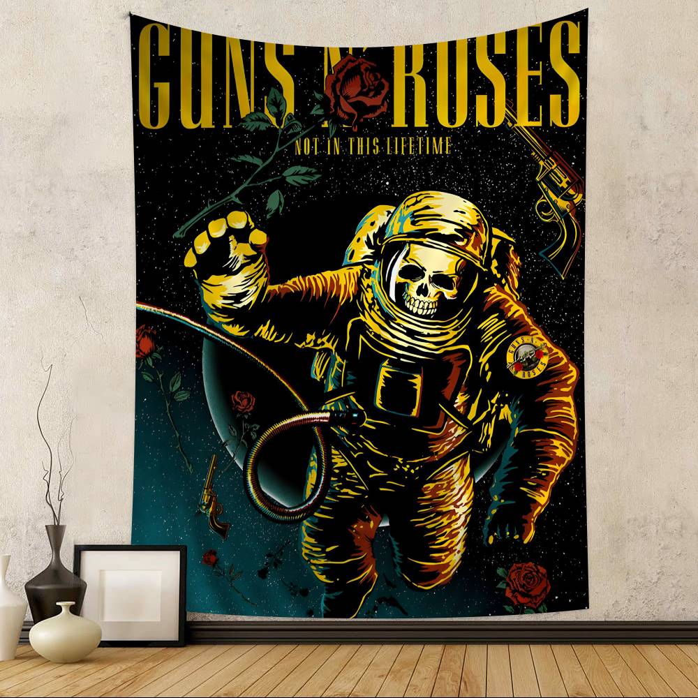 Rock Band GGuns NN RRoses Cartoon Tapestry Art Science Fiction Room Home Decor Wall Hanging Sheets