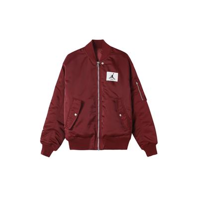 Wendejacke aus Baumwolle mit Logo-Aufnäher und Baseballkragen Herren Oberbekleidung Kirschholzrot DQ7345-680