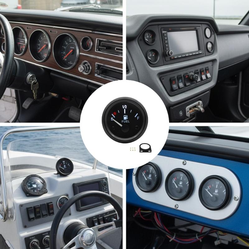 Universal Vehicle Fuel Level Monitor LED Display Oil Warning Shockproof Circuit For 12V Car Motorcycles Trucks