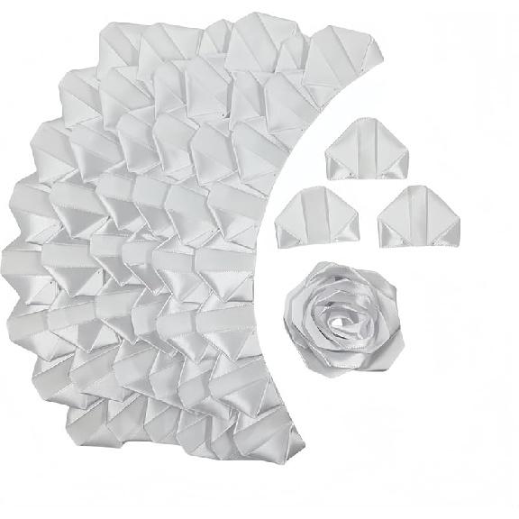 300Pcs Premade Satin Ribbon Rose Petals Half-Finished for Eternal Rose DIY Ramos Forever Flowers Bouquets Everlasting Floral,for