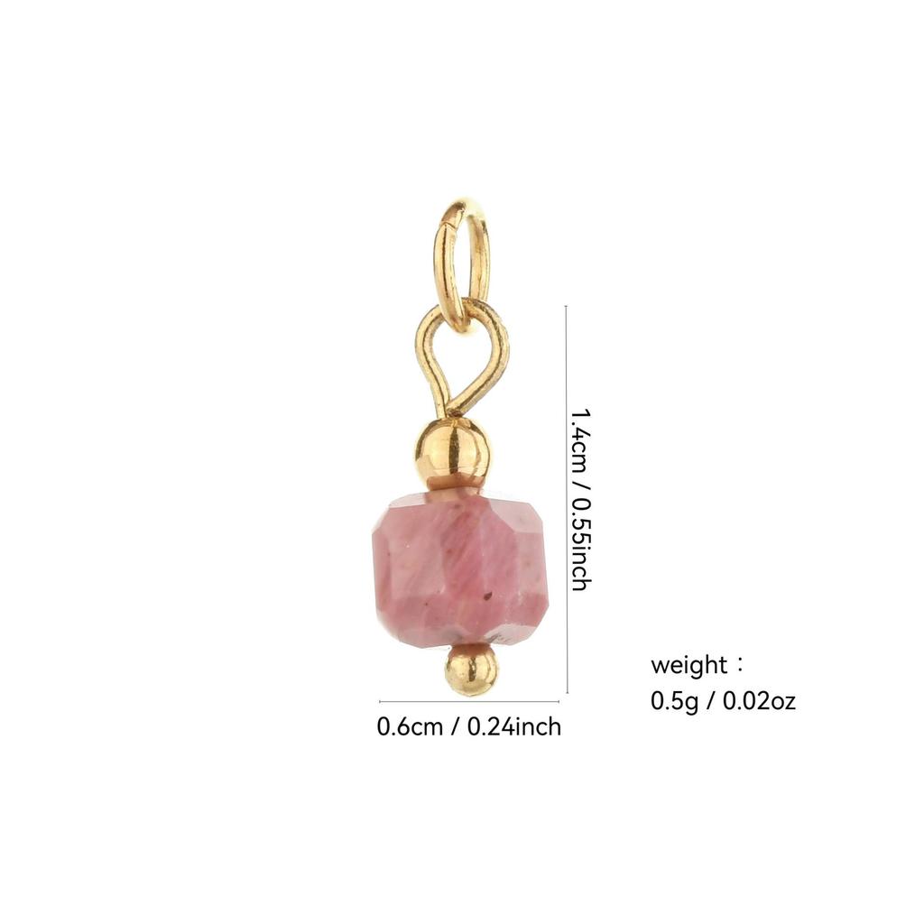 Handmade 18k Gold Electroplated Natural Stone Bead Earrings