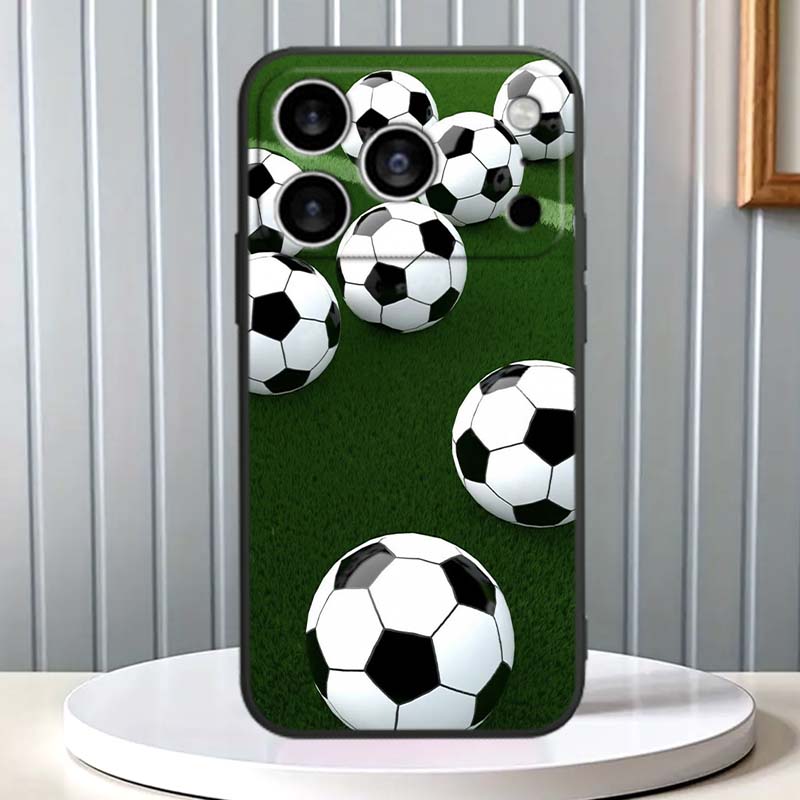 

Anime Football Design For Apple iPhone 17 16 16E 15 14 13 12 11 Pro Max Plus Black Soft Silicone Phone Case iPhone 12