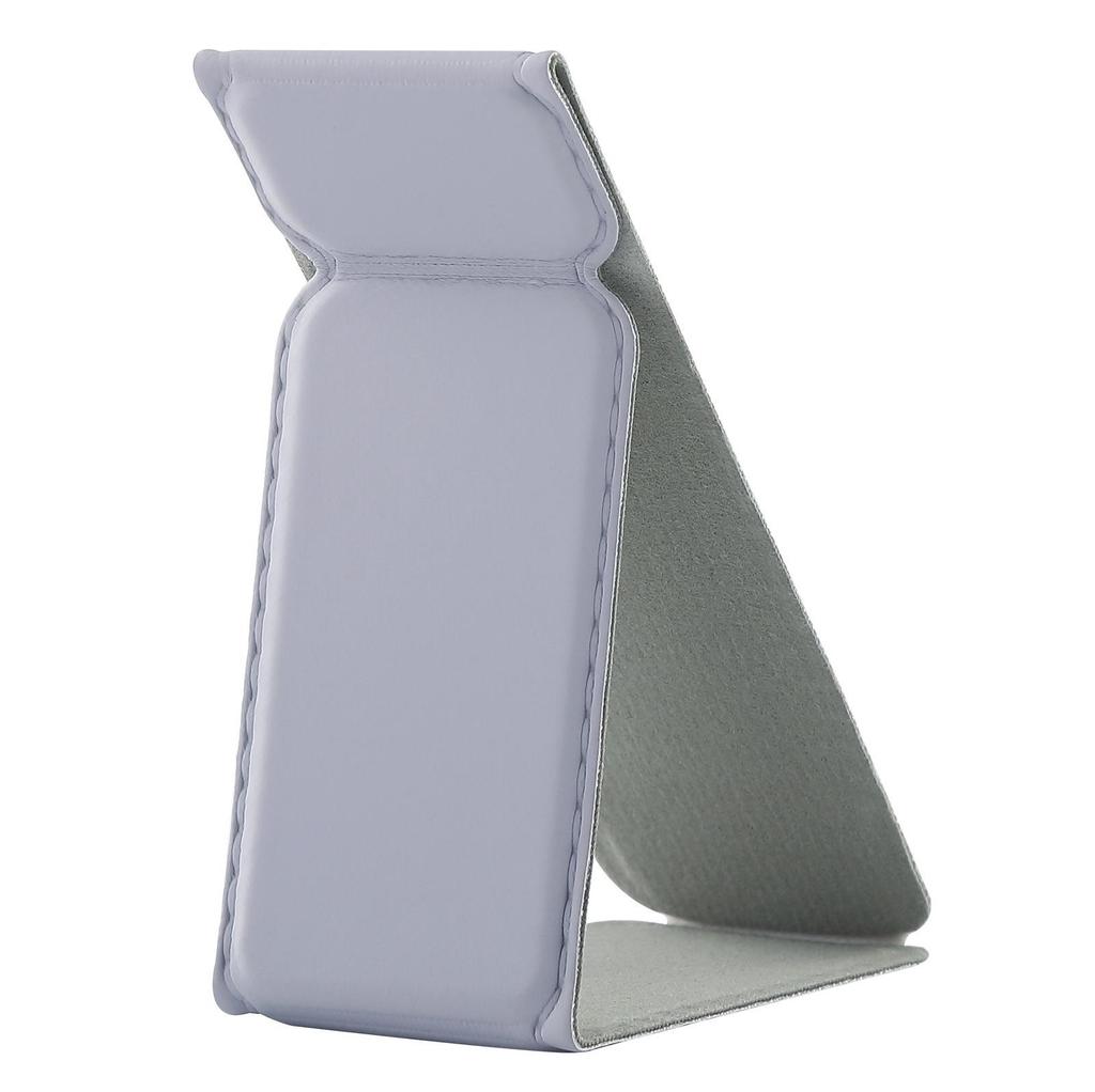 Support de téléphone adhésif compact en cuir - Pliable, Couleur unie, Ajustement universel