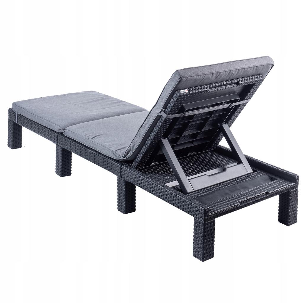Deckchair Garden Lounger With Mattress Adjustable Folding Pool Terrace