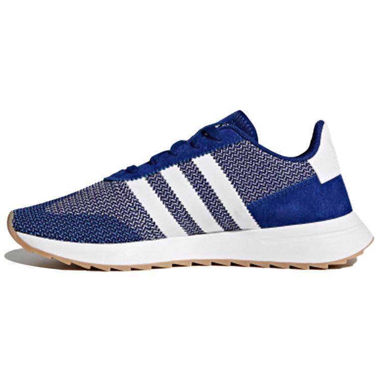 Adidas Originals Flb Runner Retro Spliced Casual Fabric Suede Non-Slip Breathable Low-Top Marathon Running Shoes Women Sneaker Blue White DB2117